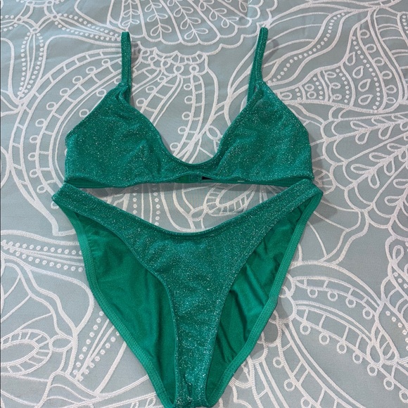 triangl swimwear Other - Emerald Shimmer Triangle Bikini Set - Never Worn
